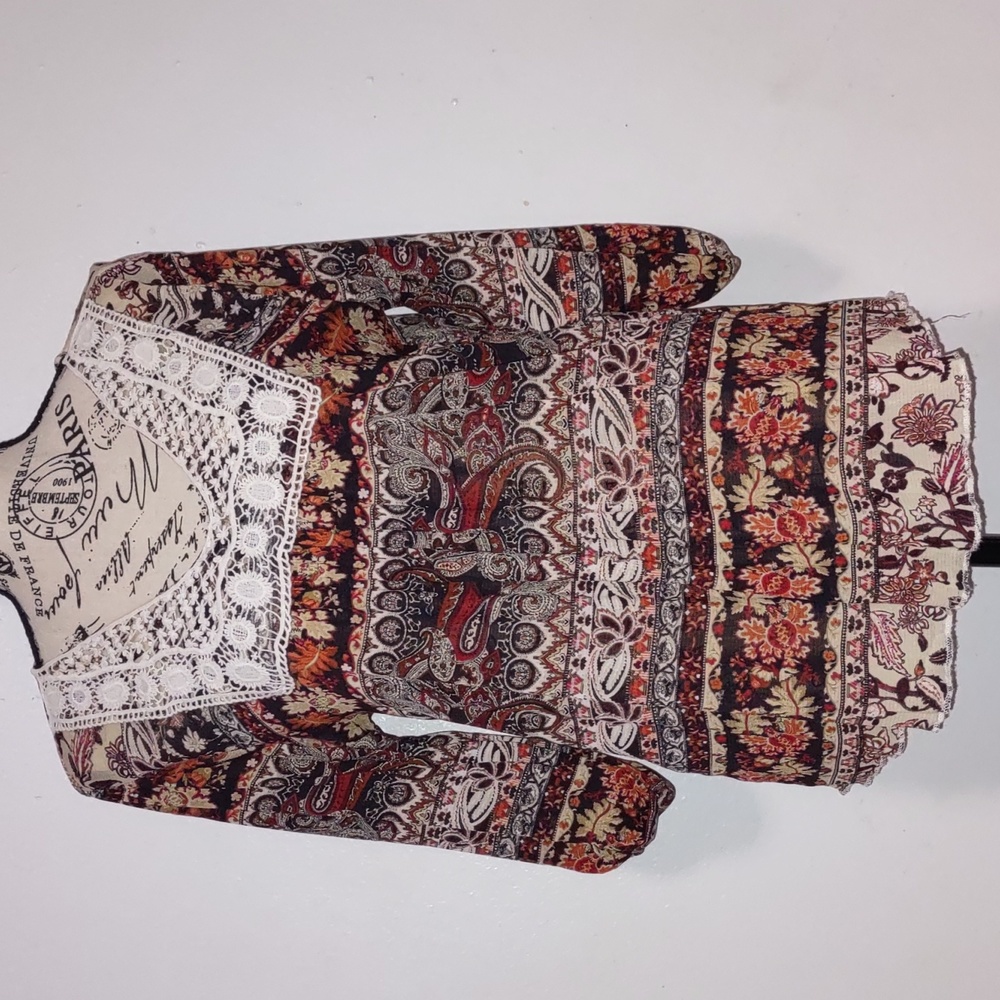 Energe World Wear Print Women Tops Size S  100% Nylon Multicolor